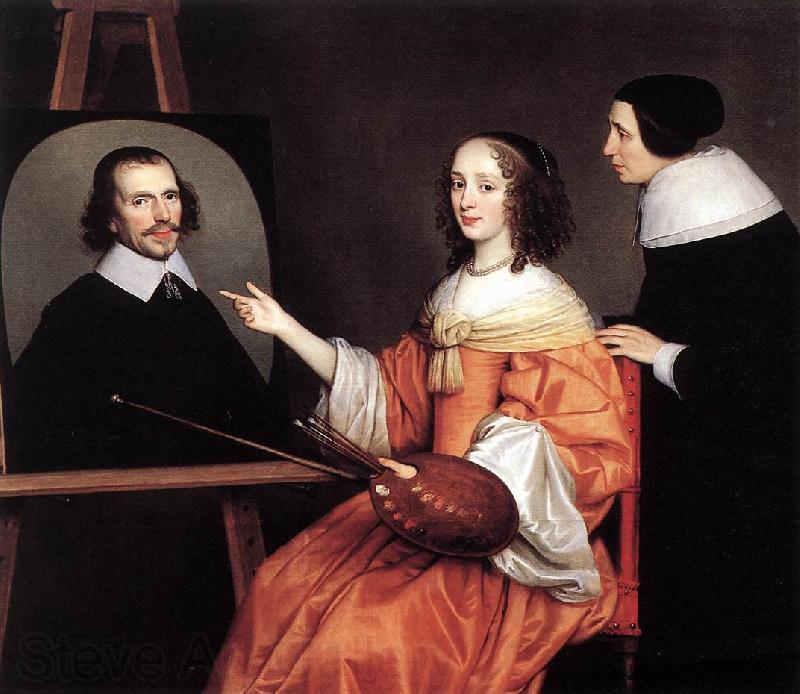 HONTHORST, Gerrit van Margareta Maria de Roodere and Her Parents sg Spain oil painting art